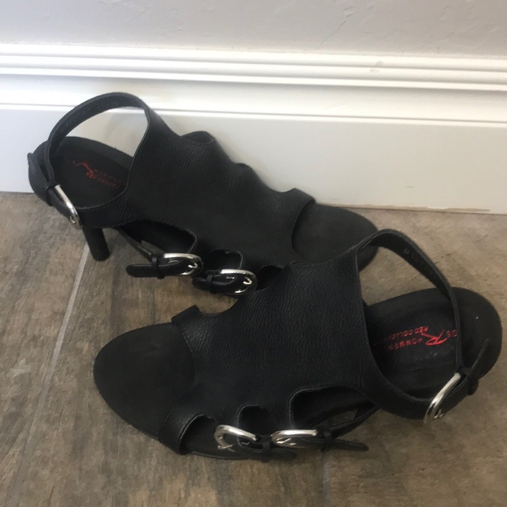 Ron Hommerson leather heeled sandals size 9.5W.
